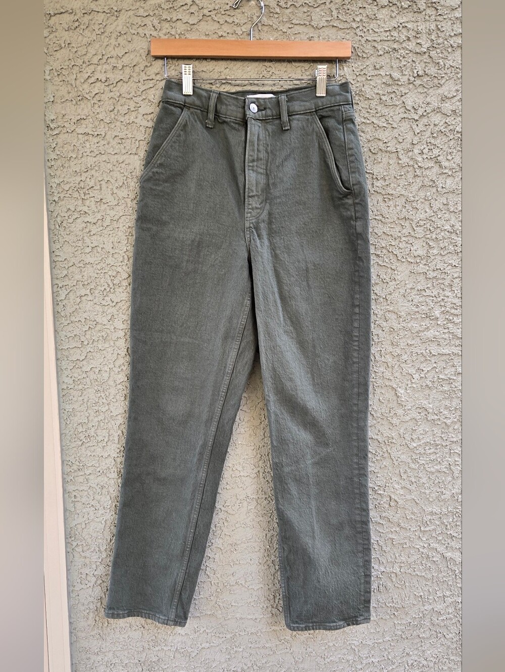 Abercrombie & Fitch 90's Straight Untra High Rise Jeans Green - Picture 2 of 11